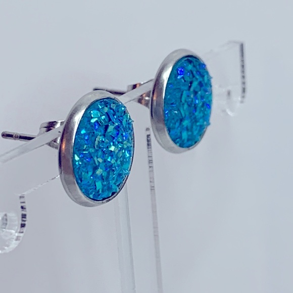 🖤Pick Any 3 for $12🖤 Faux Druzy Stud Stainless Steel Earrings - Picture 3 of 7